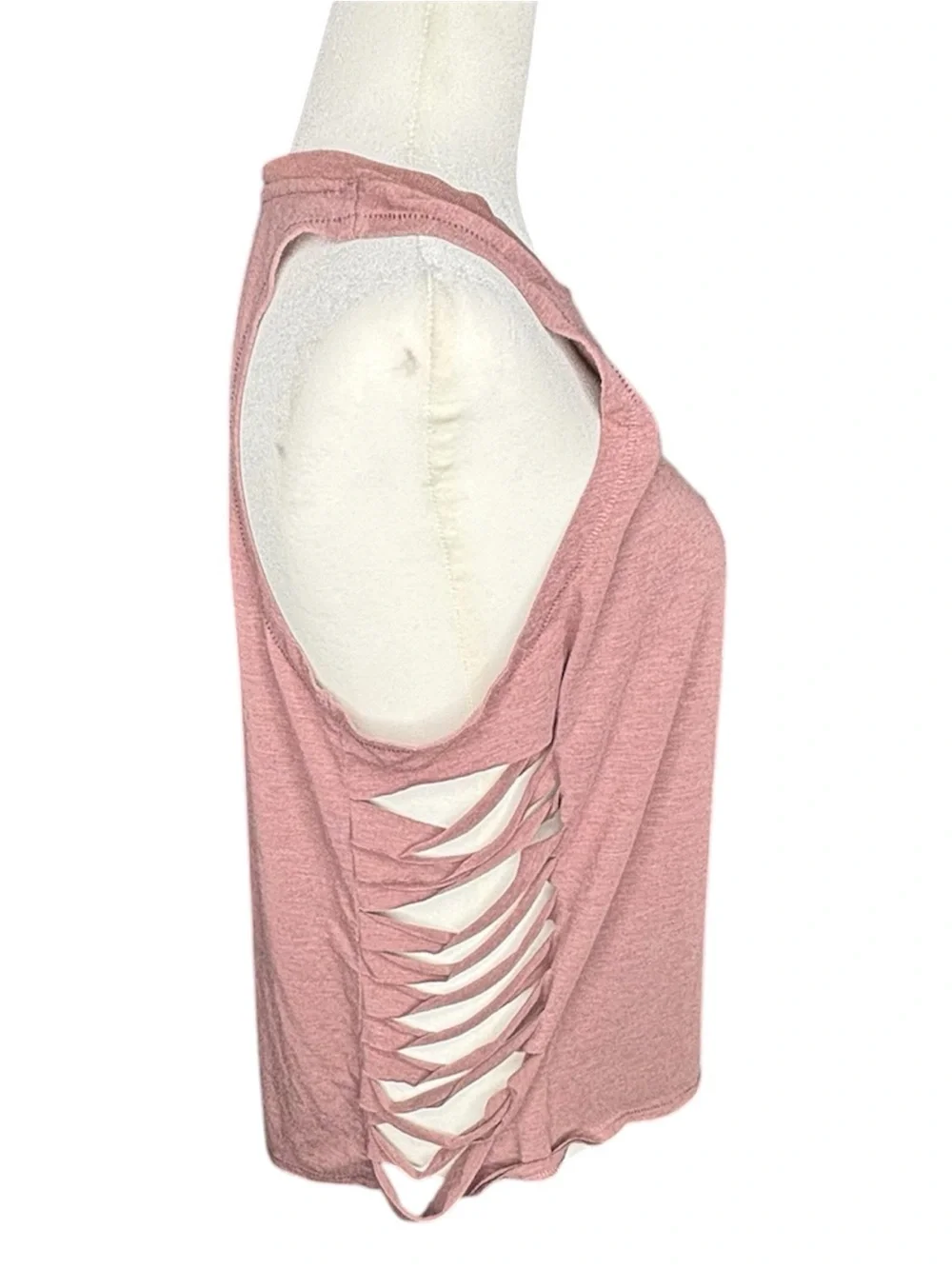 ALO Yoga Sleeveless Blush Pink Cut It Out Muscle Tank Top